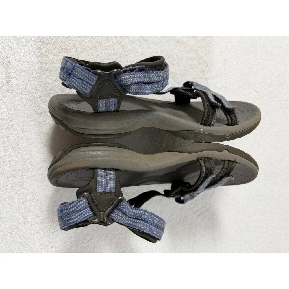 Teva Women's Terra Fi Lite Blue Grey Hiking Sandals Shoc Pad Strappy Outdoor